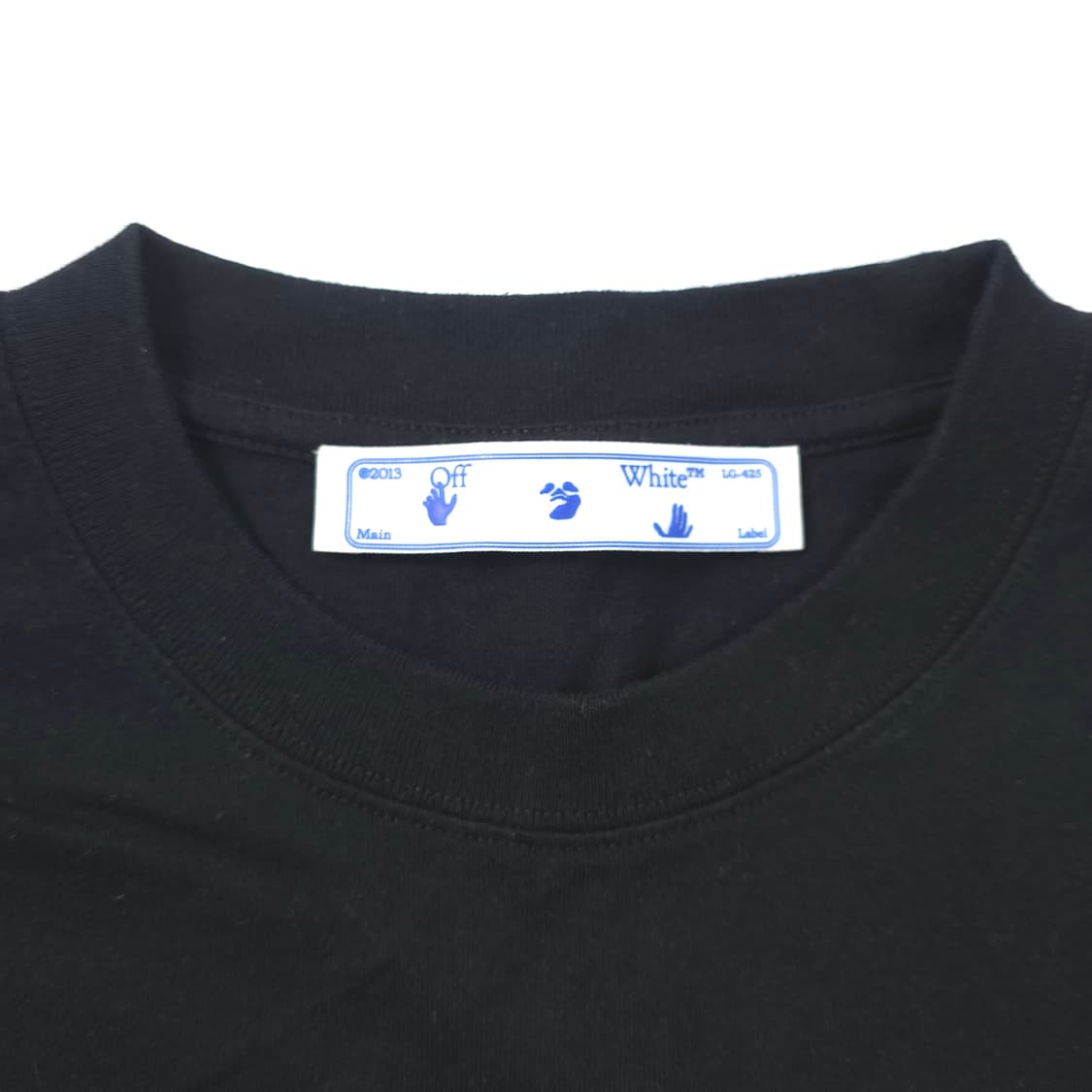 오프화이트 카라바조 코튼 티셔츠 블랙 (M) 상품이미지5