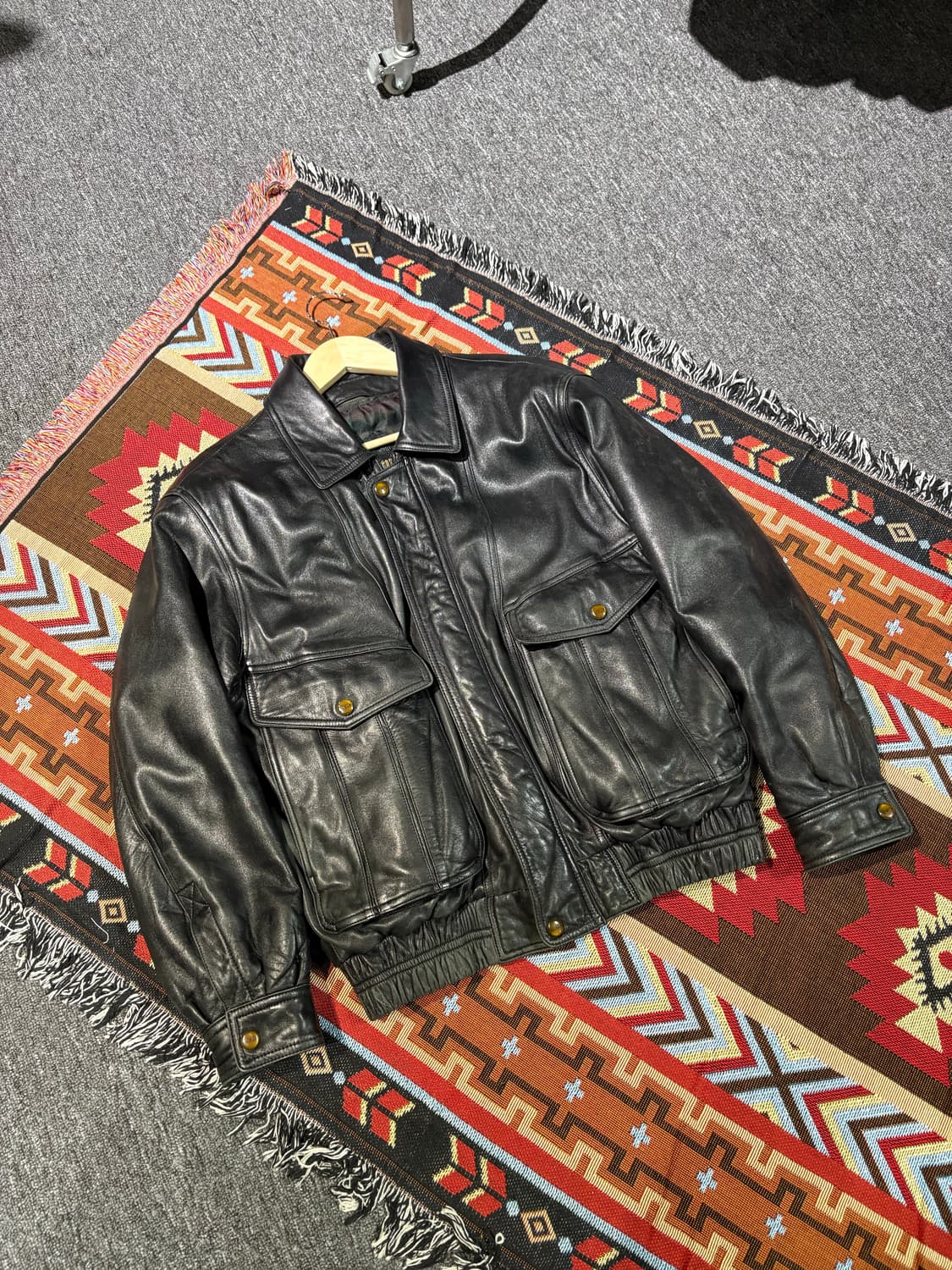 빈티지 양털,양가죽 100% 천연 무스탕자켓 상품이미지1