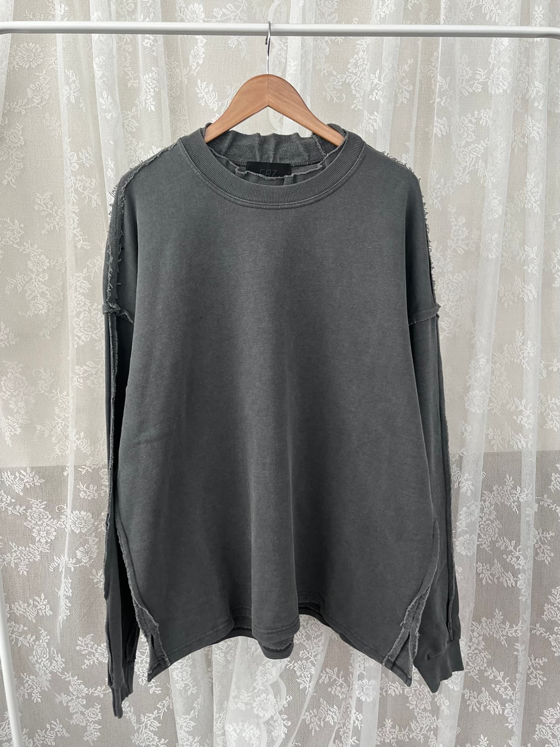 F) 그레일즈 GRZ 오버사이즈 롱슬리브 차콜 상품이미지2