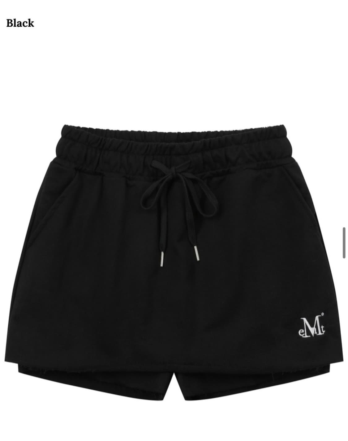 무센트 스웻 숏 스커트 팬츠 블랙 Free 상품이미지2