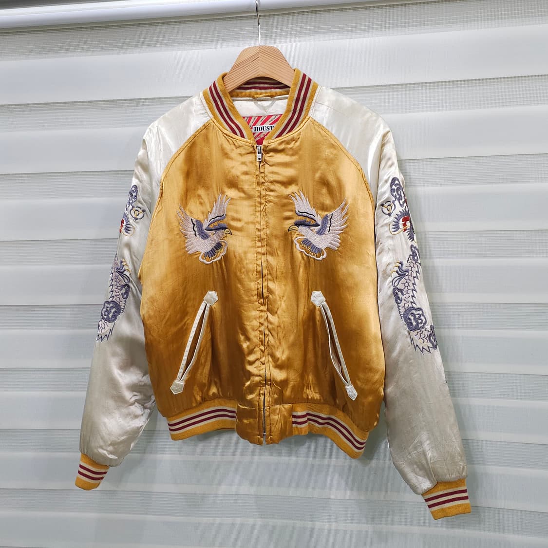 HOUSTON 독수리 용 무늬 스카쟌 자켓- M 상품이미지1