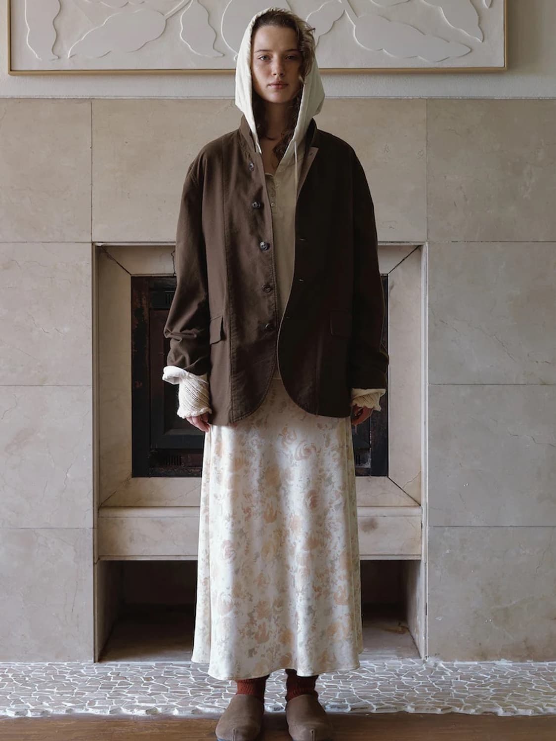 비아플레인 Via Roger Cotton Jacket - Brown 상품이미지1