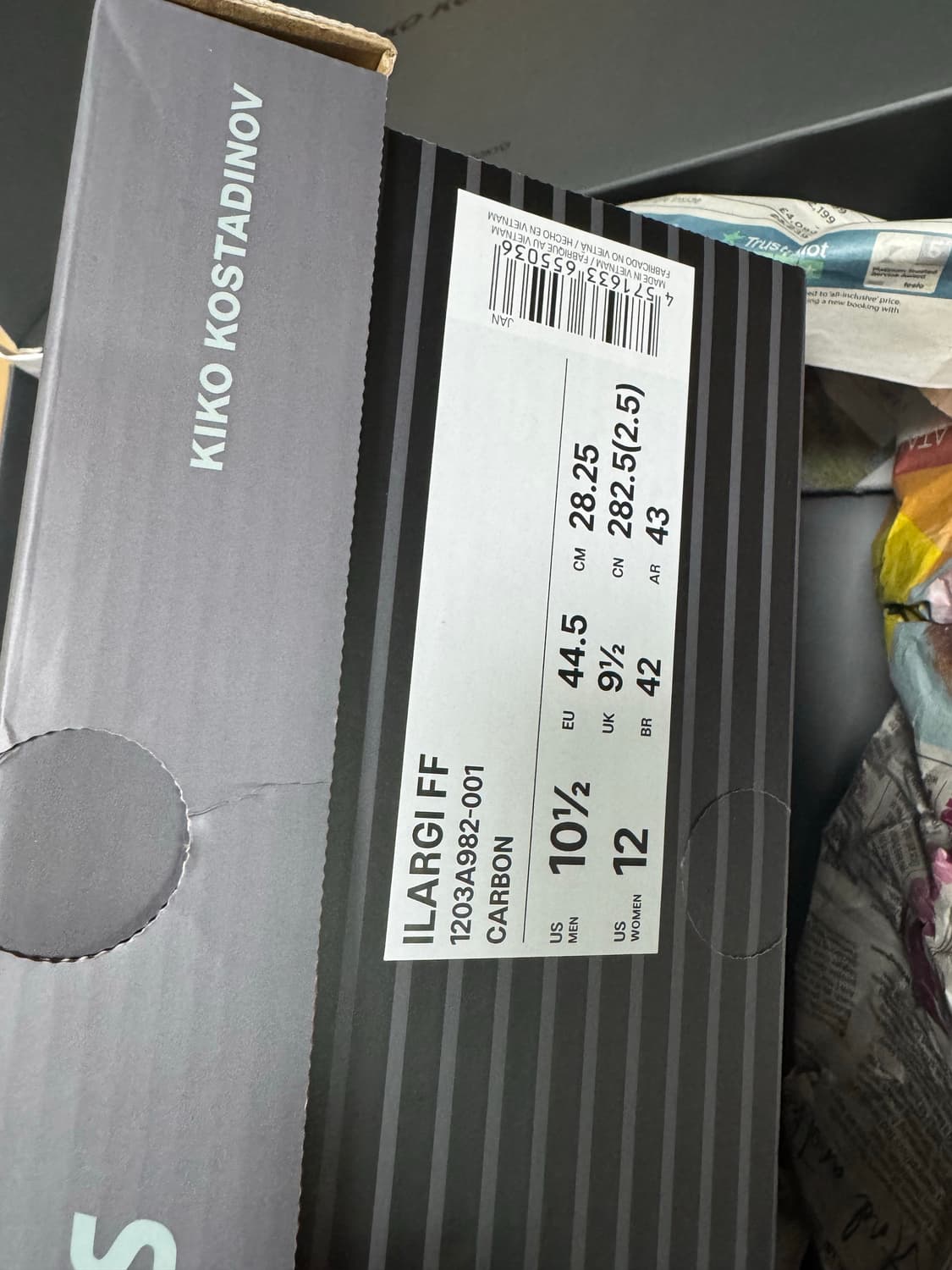 282.5]키코 아식스 ILARGI FF TABI 블랙 상품이미지3