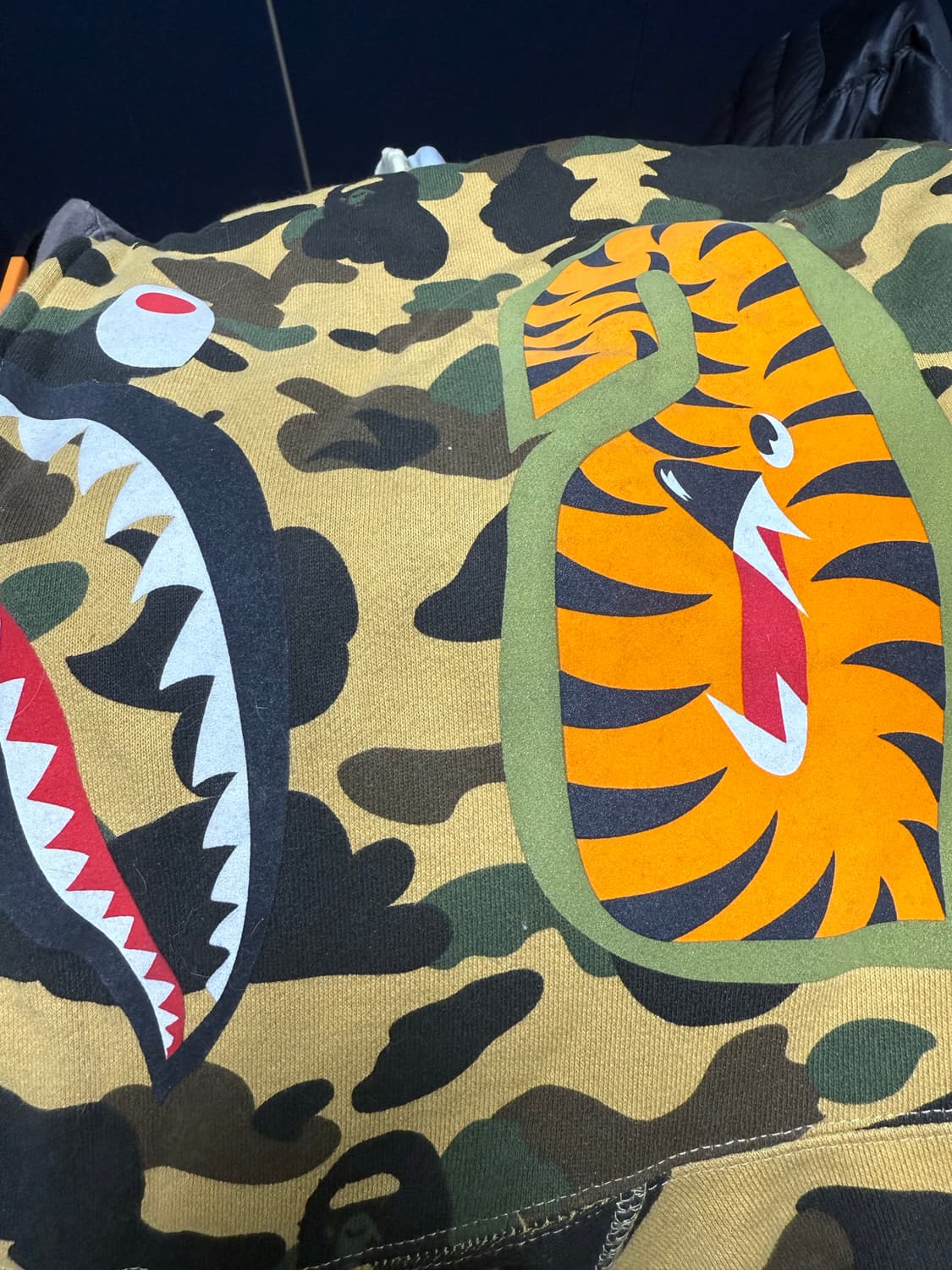 베이프 황계 샤크 후드집업 xl 상품이미지8