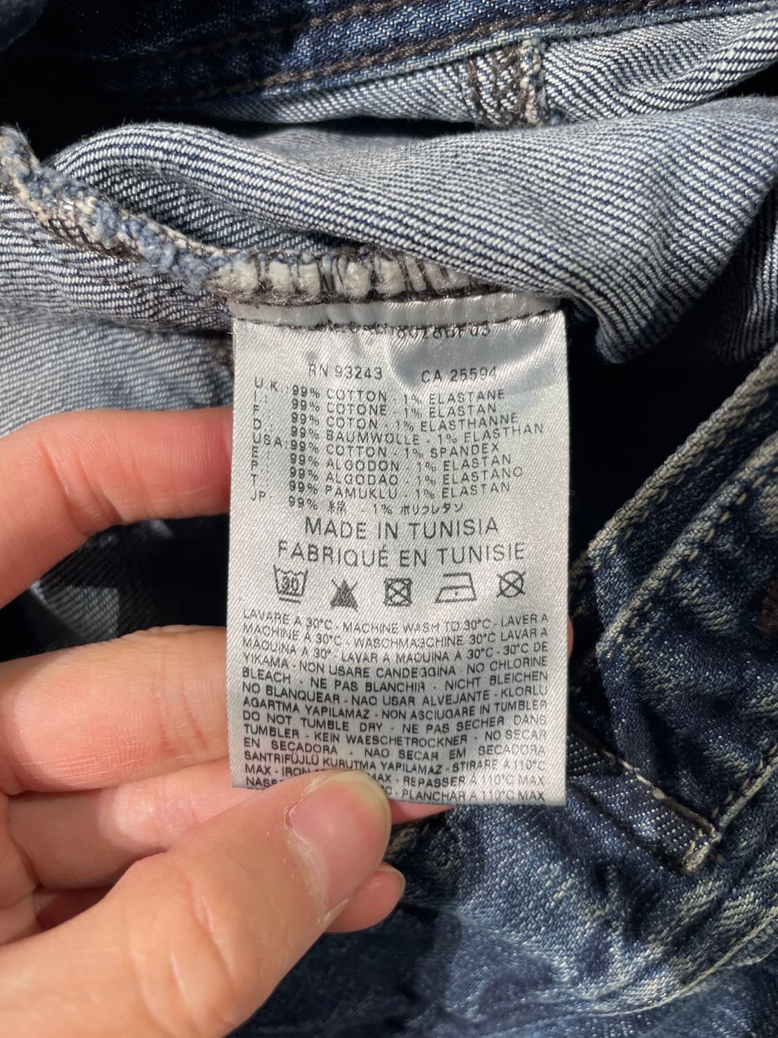 디젤 중청 슬림 워싱 크롭 데님 자켓 상품이미지8