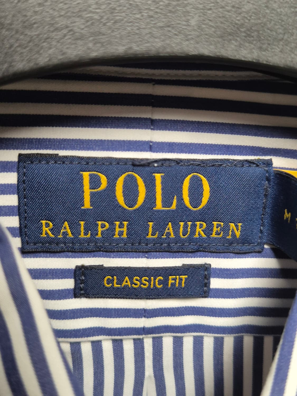 (새상품) 폴로 클래식핏 스트라이프 셔츠 포플린 M 상품이미지4