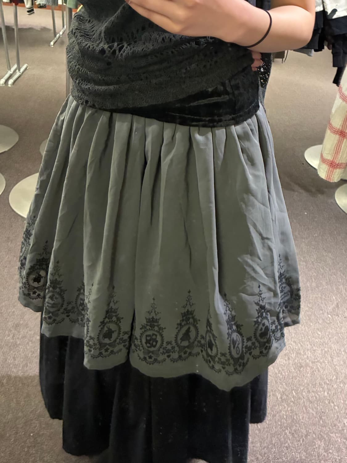 165)Japanese vintage 여성 프린팅 미니 스커트 상품이미지2