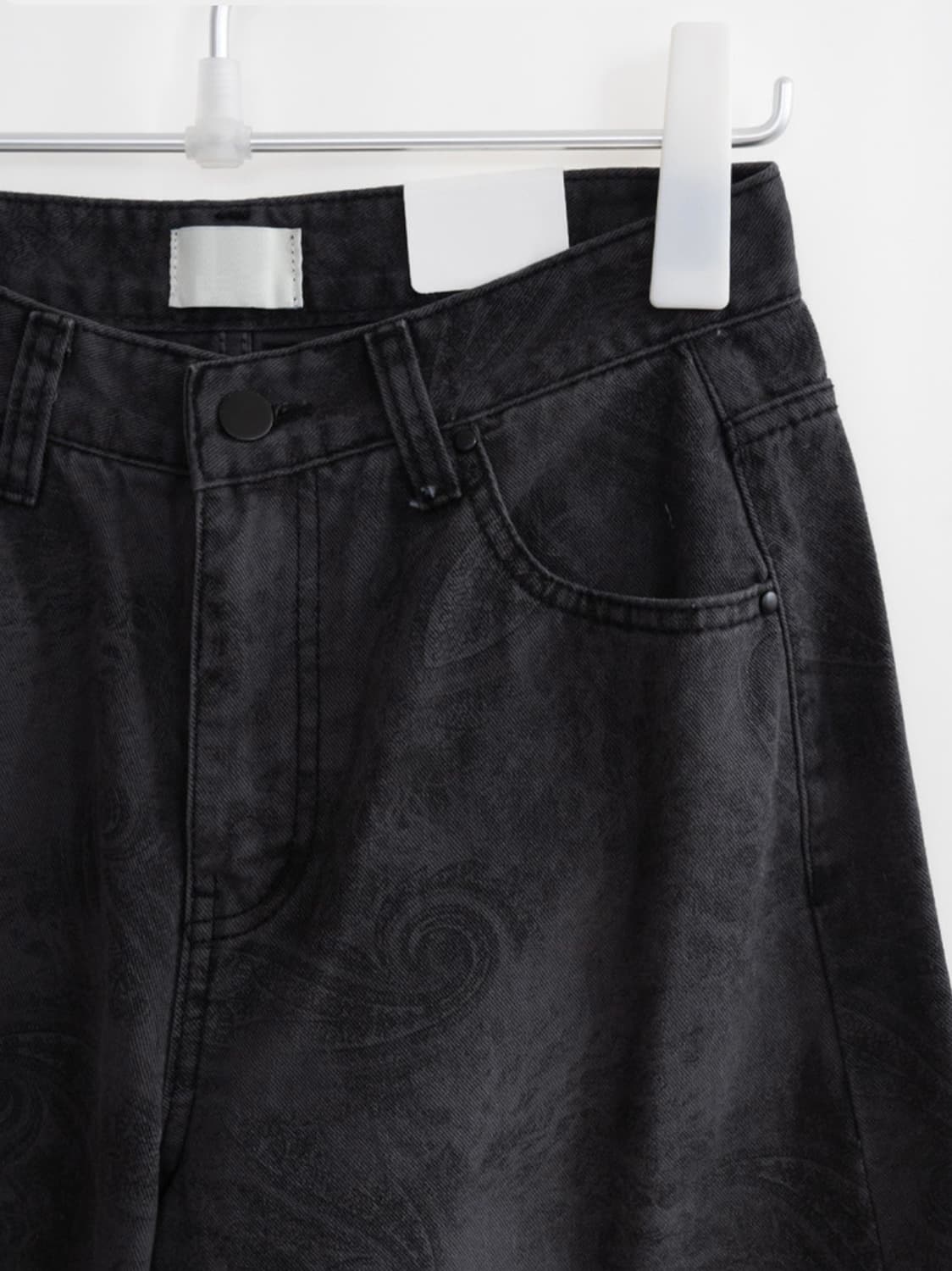 Paisley Cotton Wide Pants Charcoal 상품이미지5