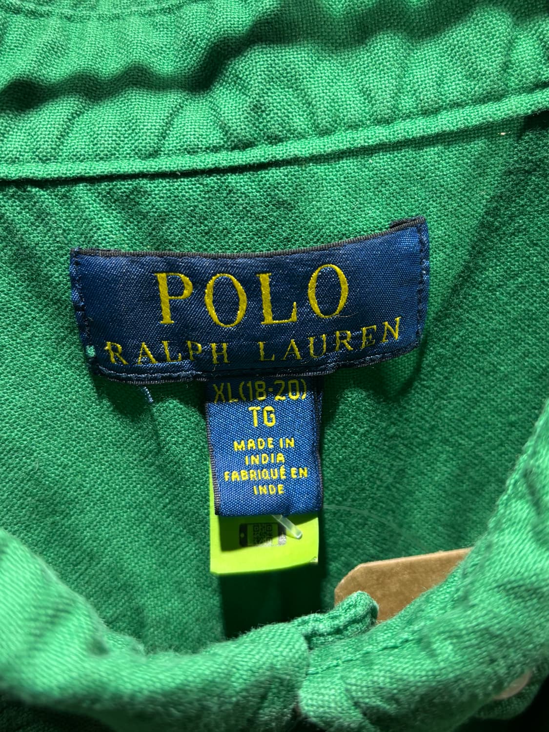 XL 폴로랄프로렌 우먼스 그린 코튼 셔츠 상품이미지5