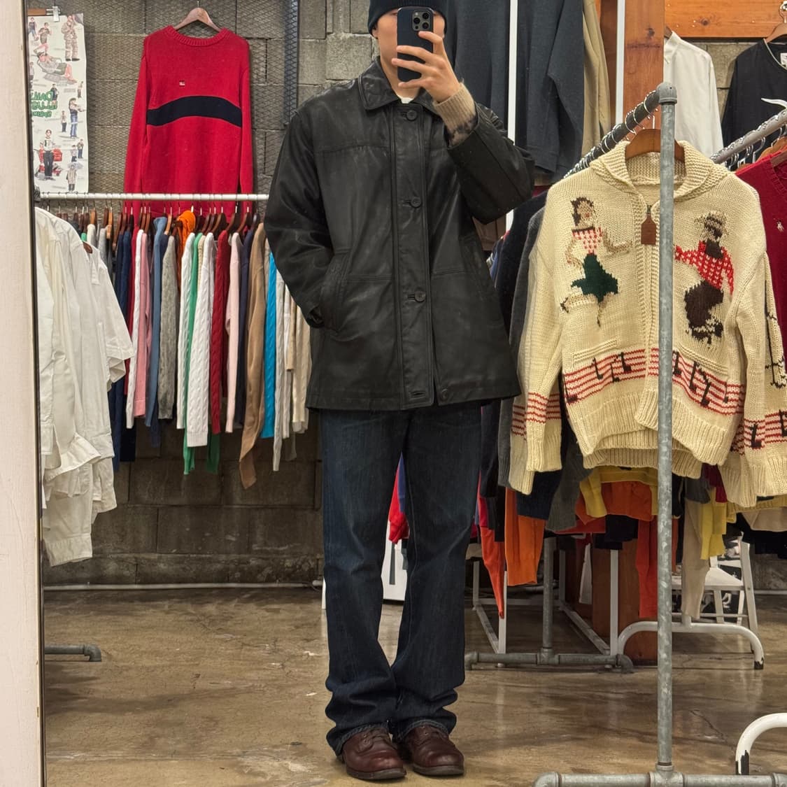 YSL Pour Homme 입생로랑 레더 카코트 상품이미지2