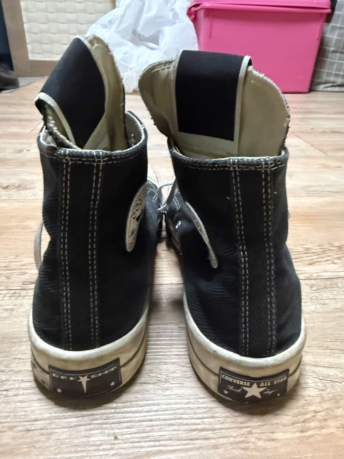 컨버스 하이 다크쉐도우 다크스타 척 하이 블랙 상품이미지4