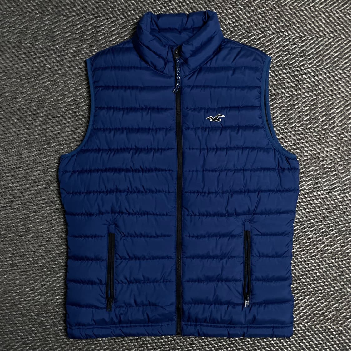 홀리스터 자수로고 경량 퀼팅 베스트 네이비o 5153 상품이미지1