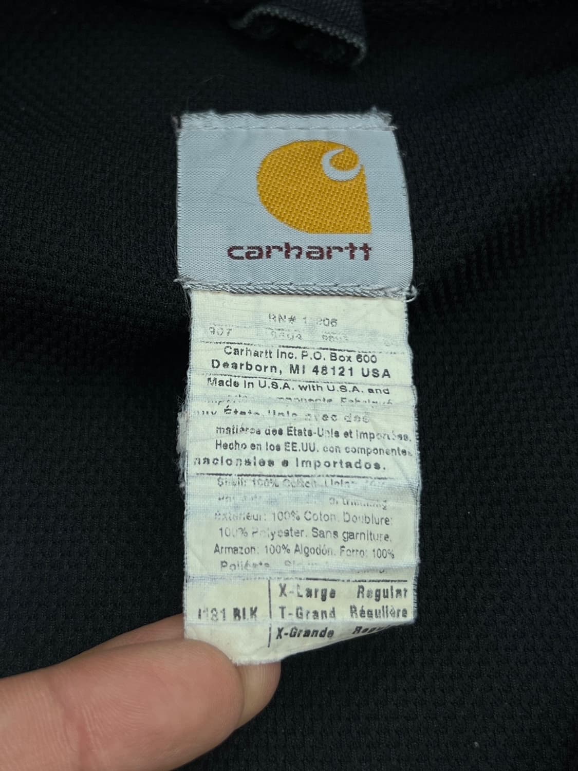 칼하트 J181 페이디드 블랙 액티브 자켓 상품이미지9