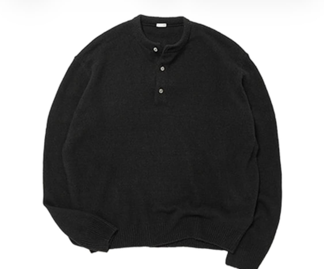 아프레쎄 워시드 실크 넵 헨리 스웨터 4사이즈 상품이미지1