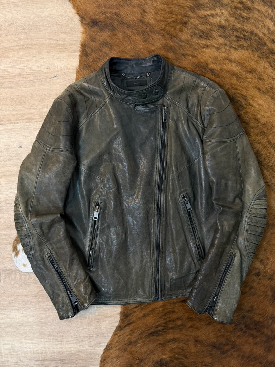 디젤 양가죽 바이커 자켓  상품이미지3