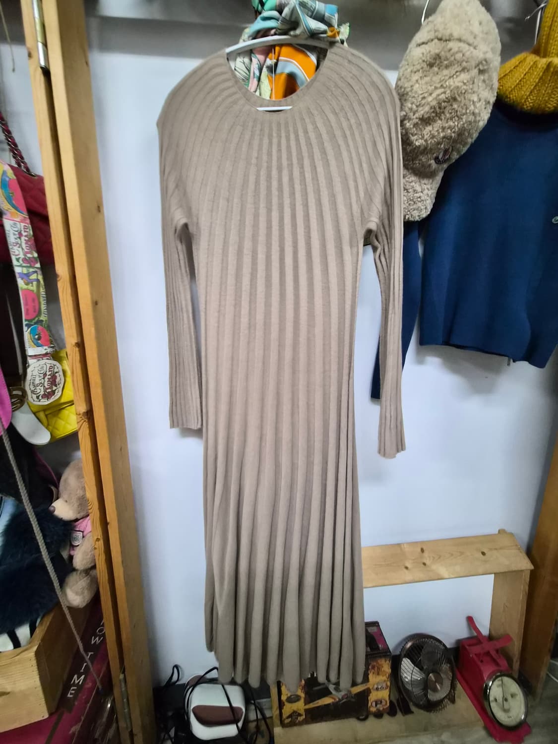 afterglow  캐시미어 골지 니트 원피스 상품이미지3