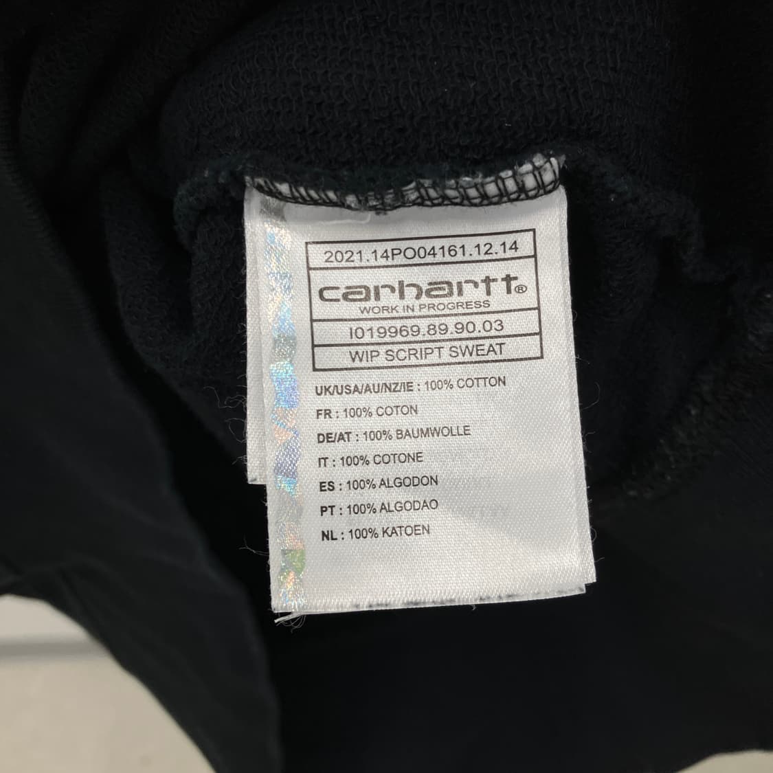 칼하트 윕 블랙 스웨트셔츠 M 상품이미지6