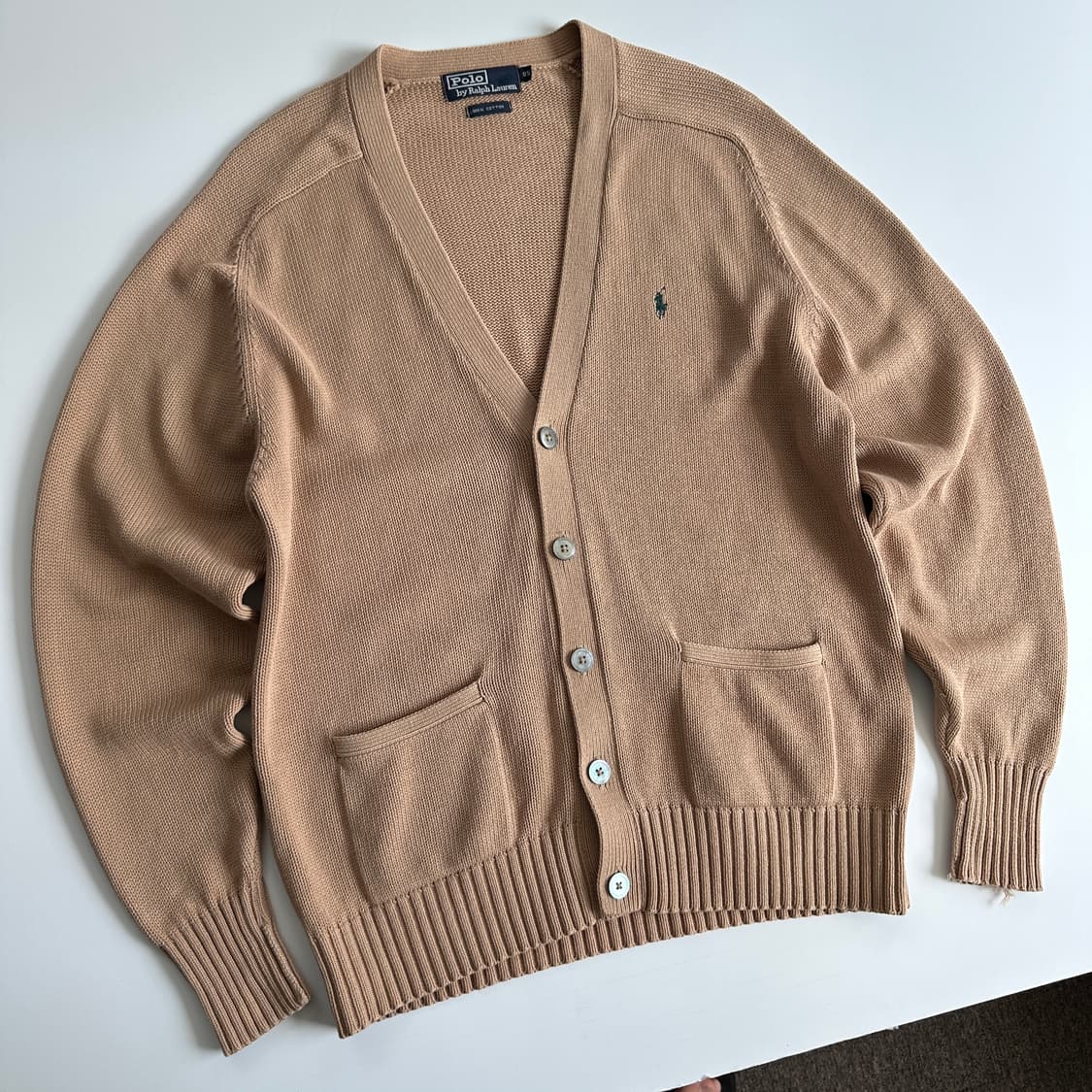 Polo 폴로 랄프로렌 베이지 업버튼 가디건 상품이미지2