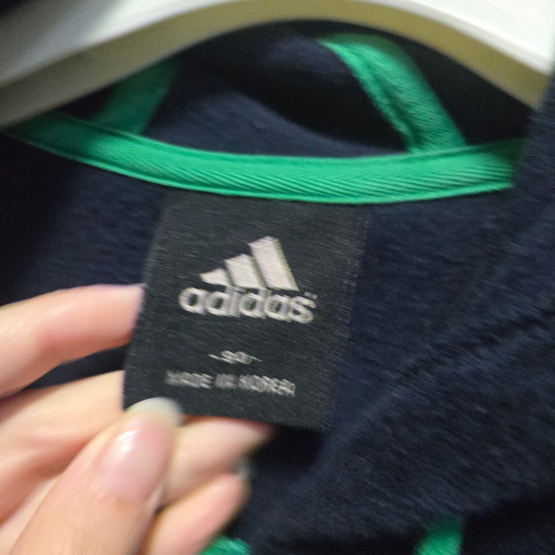 아디다스 칼라 테리 탑 벨벳 후드 집업  상품이미지5