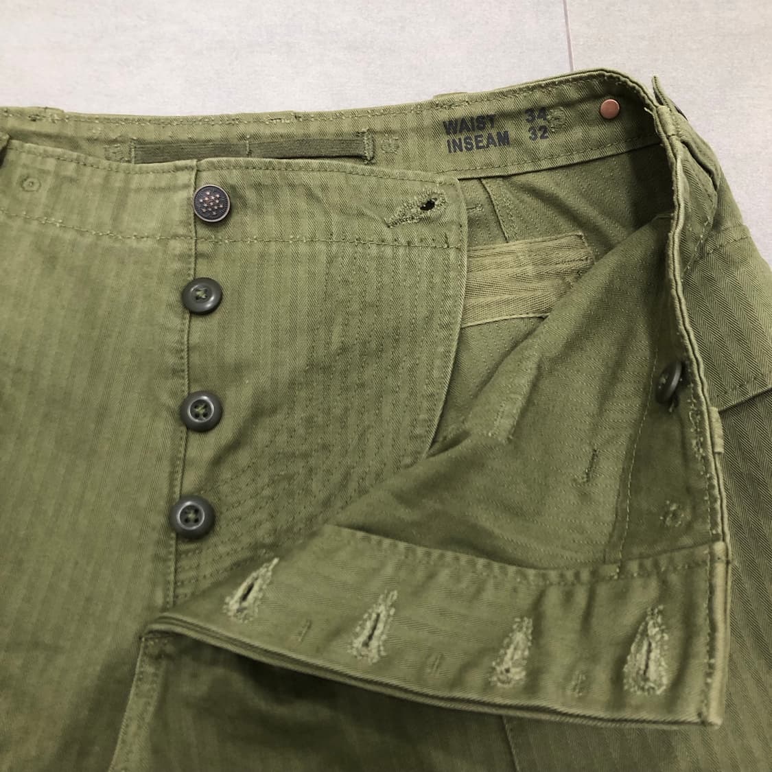 폴로 랄프로렌 hbt 헤링본 몽키 팬츠 밀리터리 카고 미군 34 상품이미지3