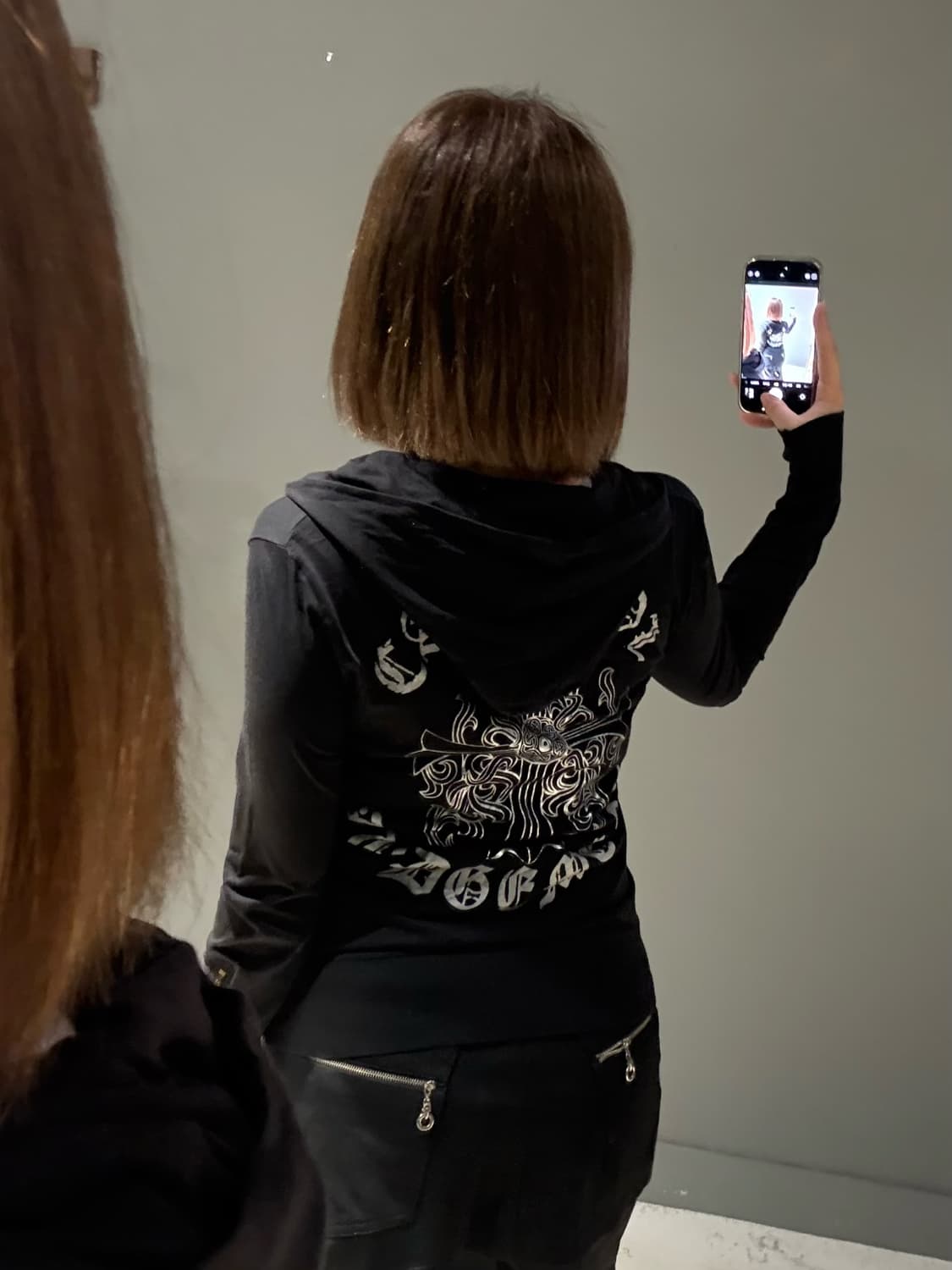 chrome printing detail 2-way hood zip-up 상품이미지4