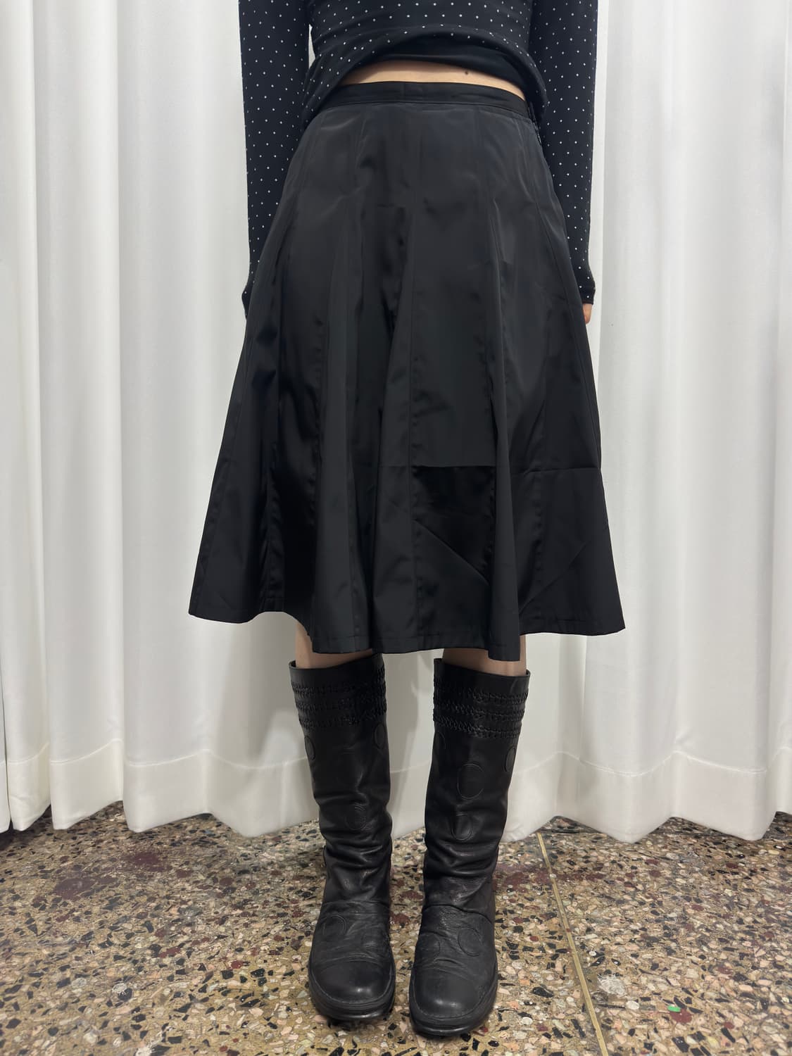 glossy midi skirt 상품이미지1