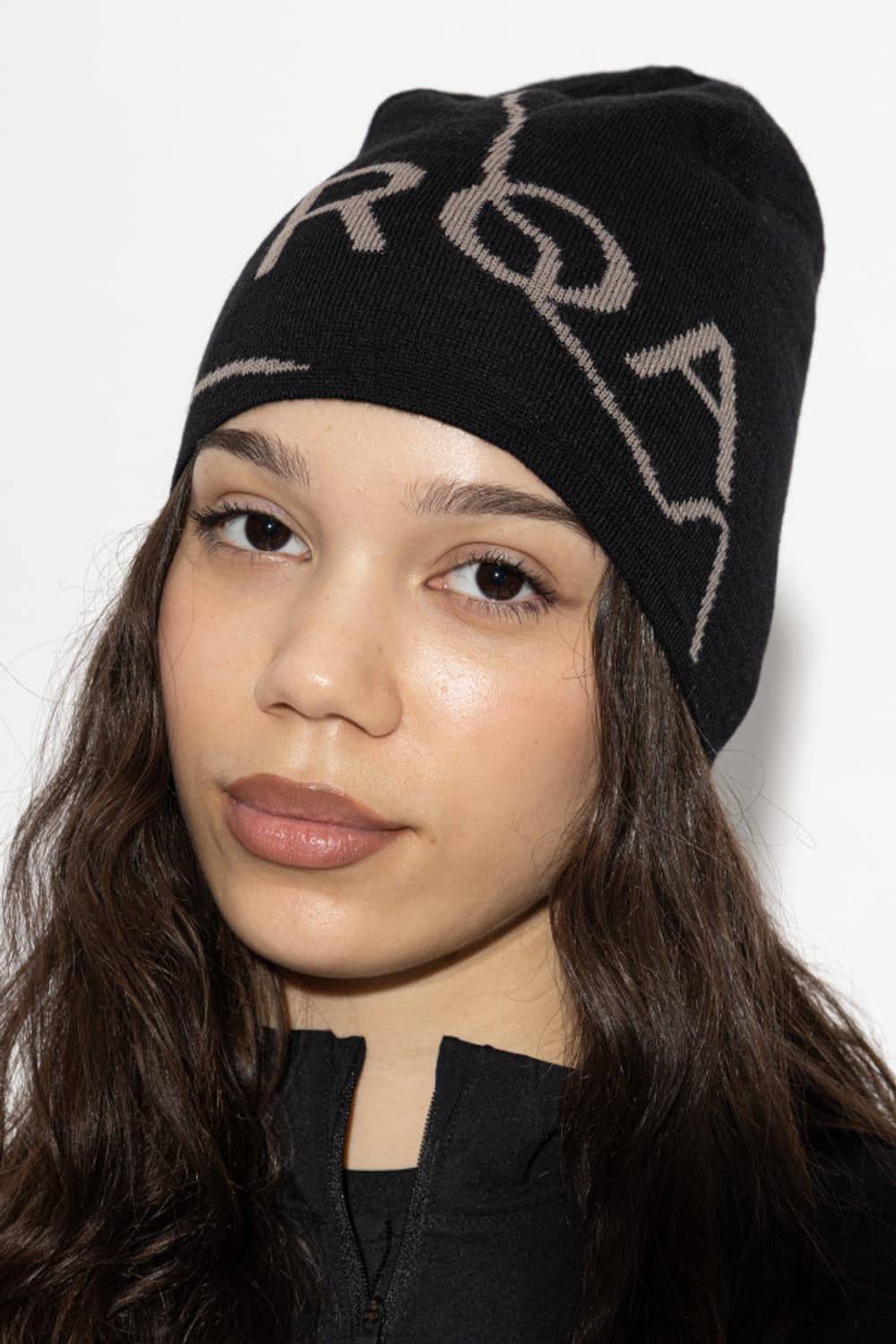 로아 하이킹 26ss 로고 울 비니/블랙 상품이미지2