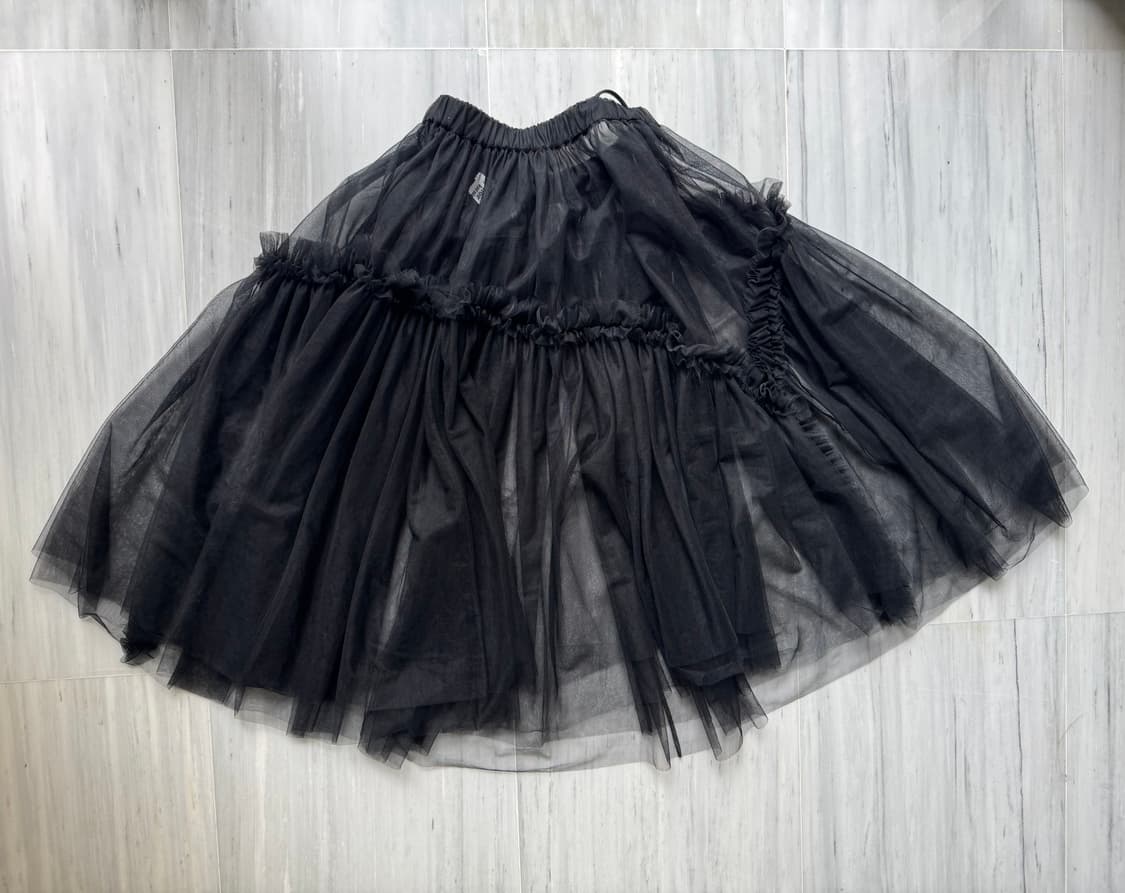 느와 케이 니노미야 noir kei ninomiya 튤 스커트 블랙 상품이미지2