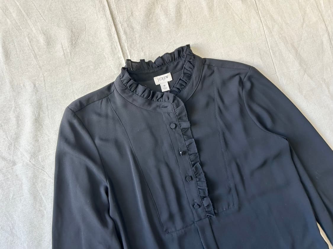 블랙 프릴 블라우스 상품이미지5