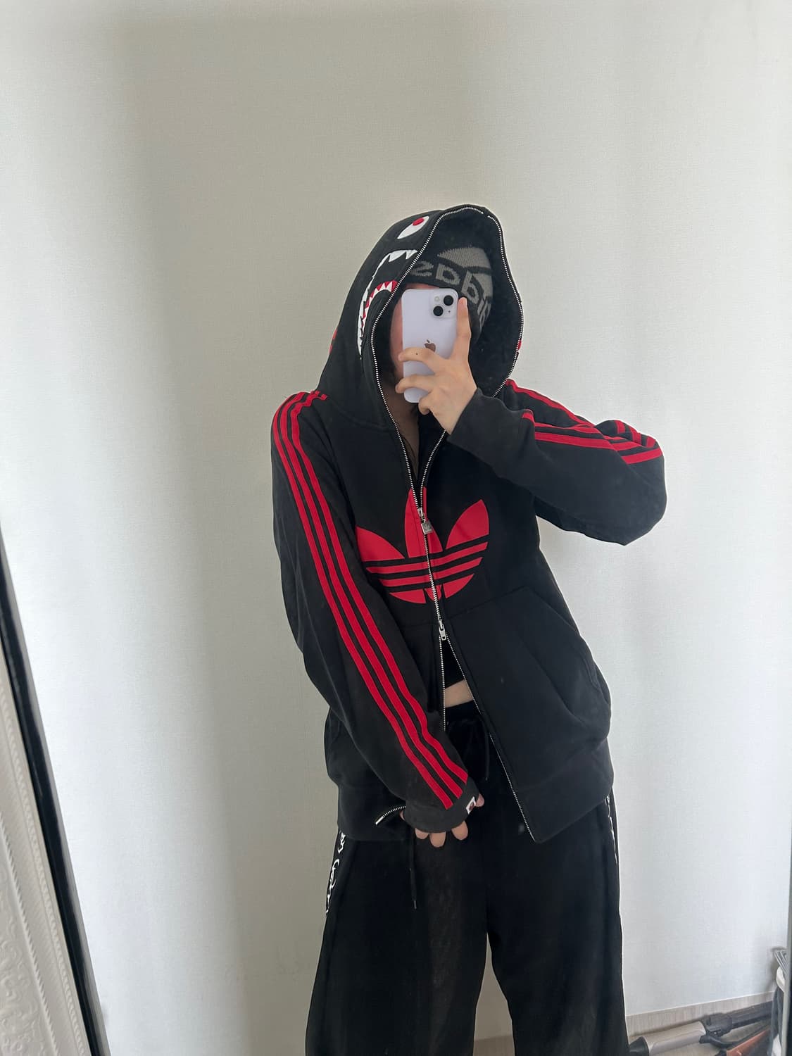 새상품 Adidas X bape 아디다스 베이프 얼티밋 샤크 후드 XL 상품이미지6