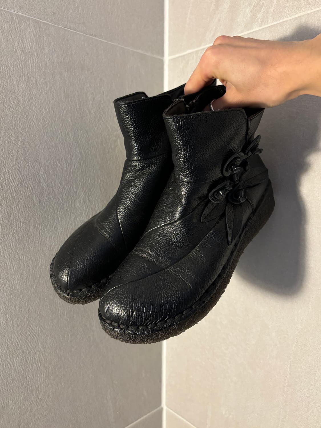 쌈지 레더 앵클 부츠 상품이미지2