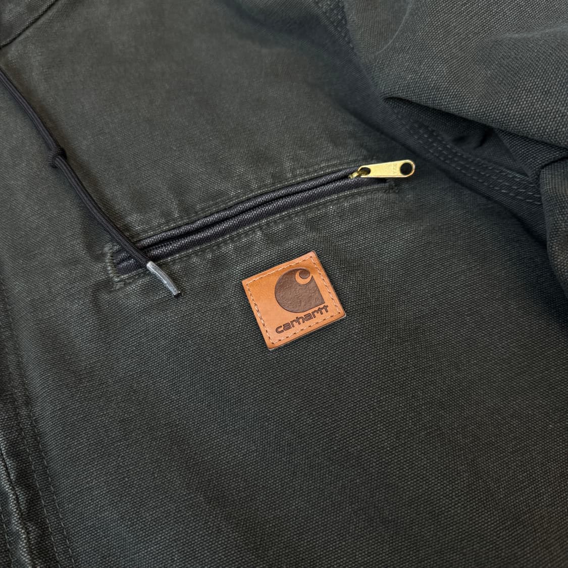칼하트 OG 모스그린 J141 mos 덕액티브 후드 워크자켓 상품이미지5