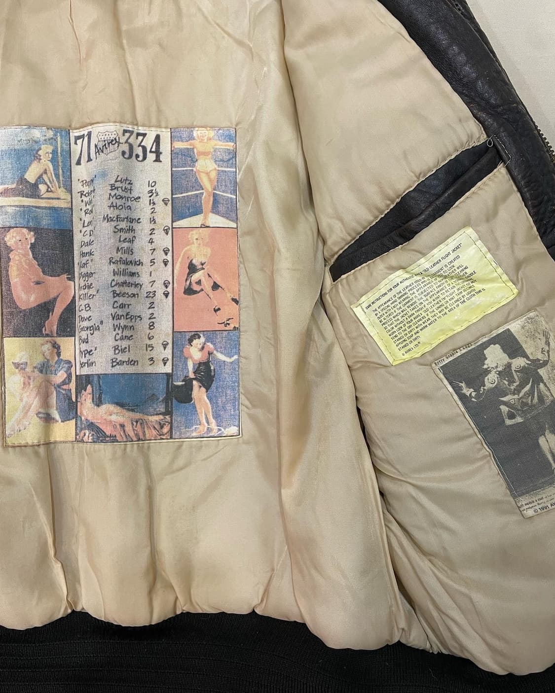 91‘s AVIREX A-2 레더자켓 상품이미지8