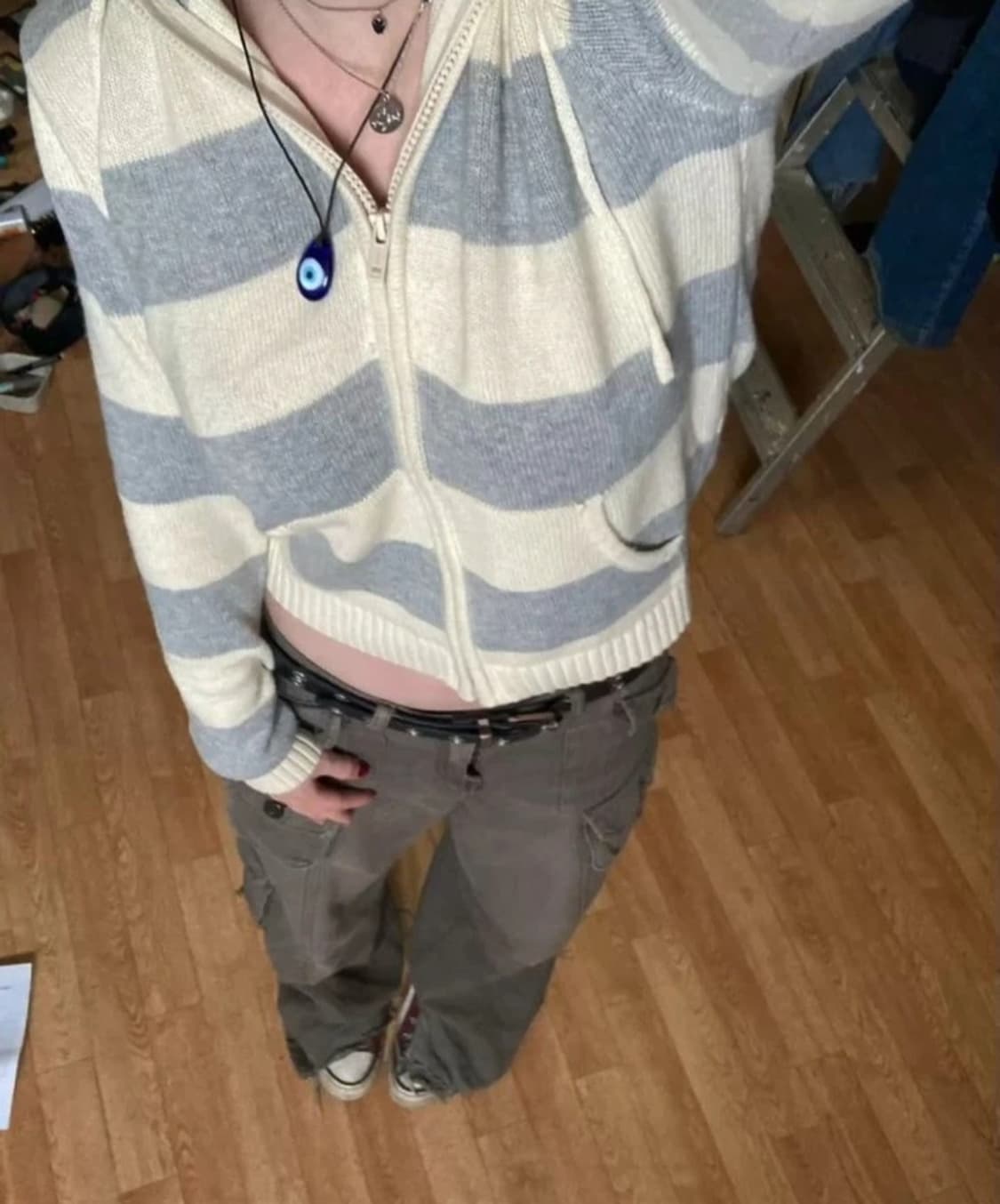 Y2K 타미힐피거 스프라이트 후드집업 스카이블루 M 상품이미지4