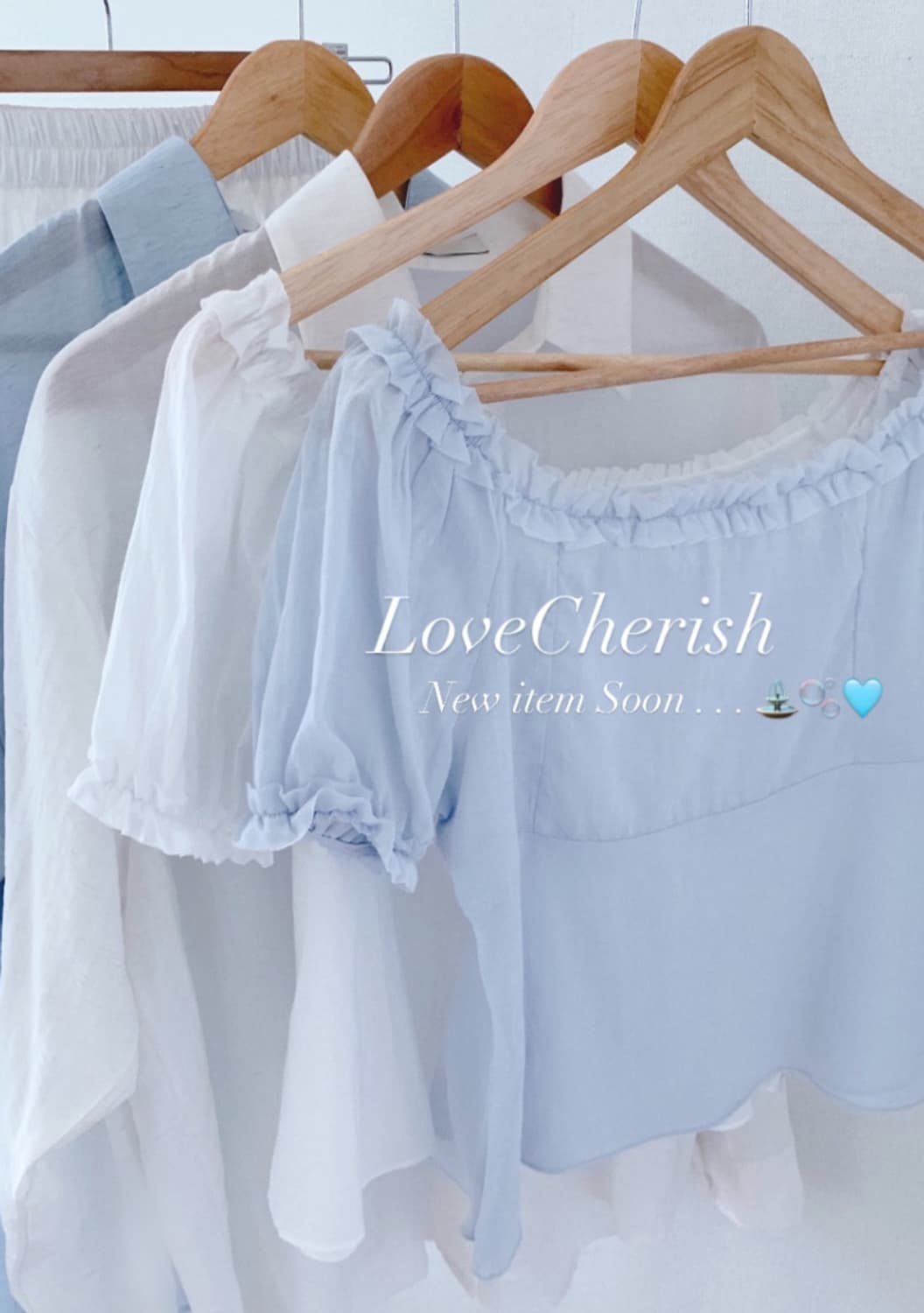 러체 블라우스 Serenade frill bl 소라 스퀘어넥블라우스 상품이미지3