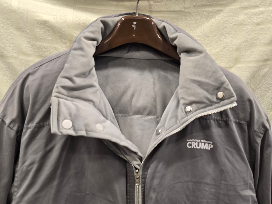CRUMP 크럼프 양면 벨벳 패딩 점퍼 회색 100 상품이미지6