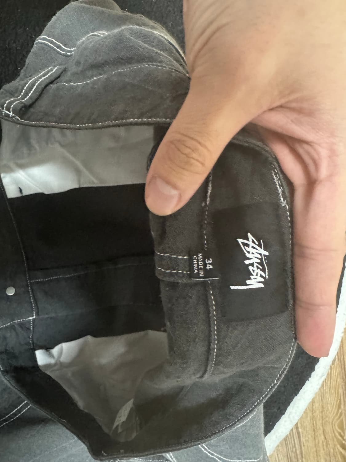 스투시 솔리드 린넨 워크 팬츠 34 상품이미지4