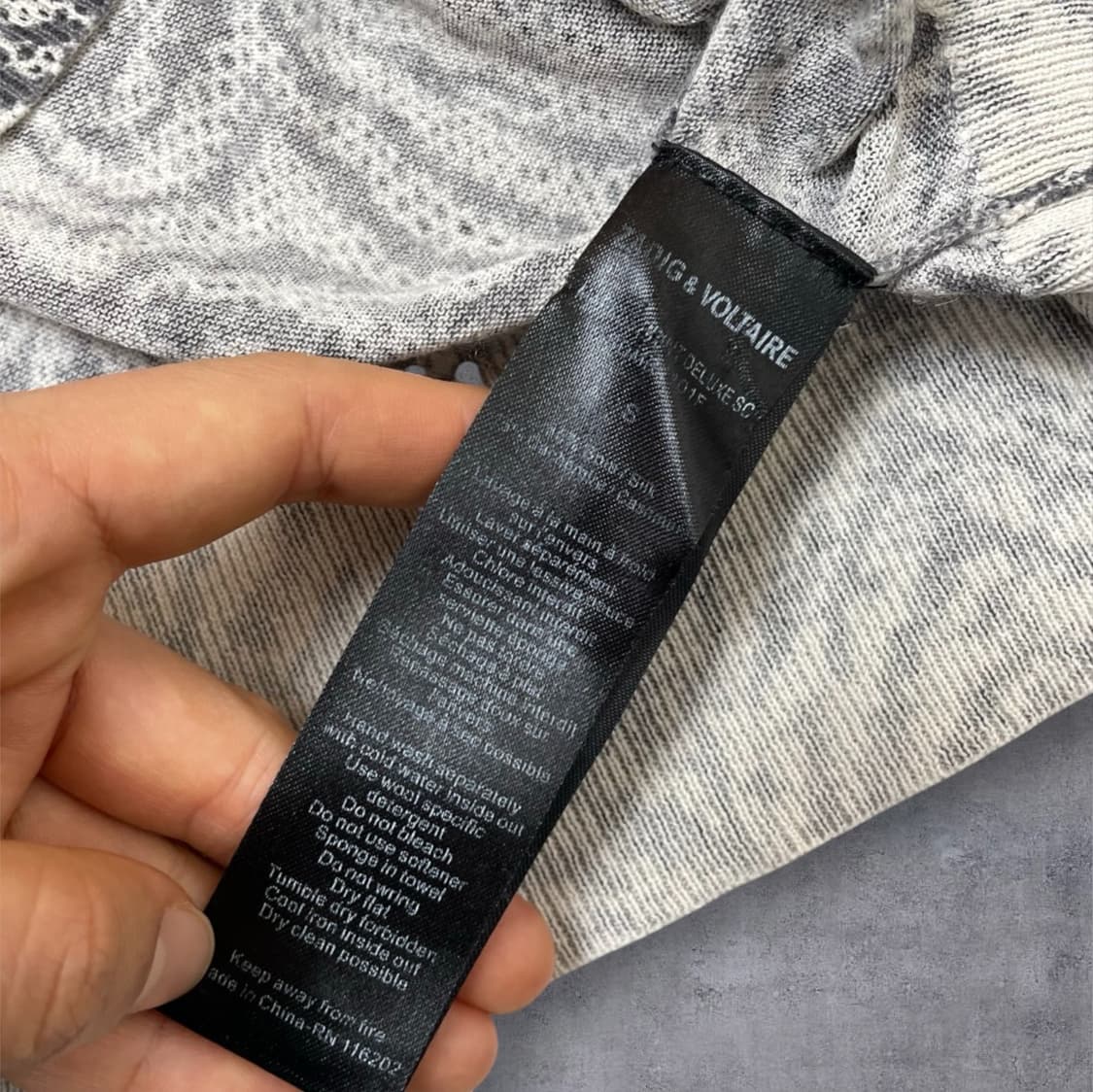 쟈딕앤볼테르 디럭스 자카드 패턴 실크 캐시미어 니트 S 상품이미지3