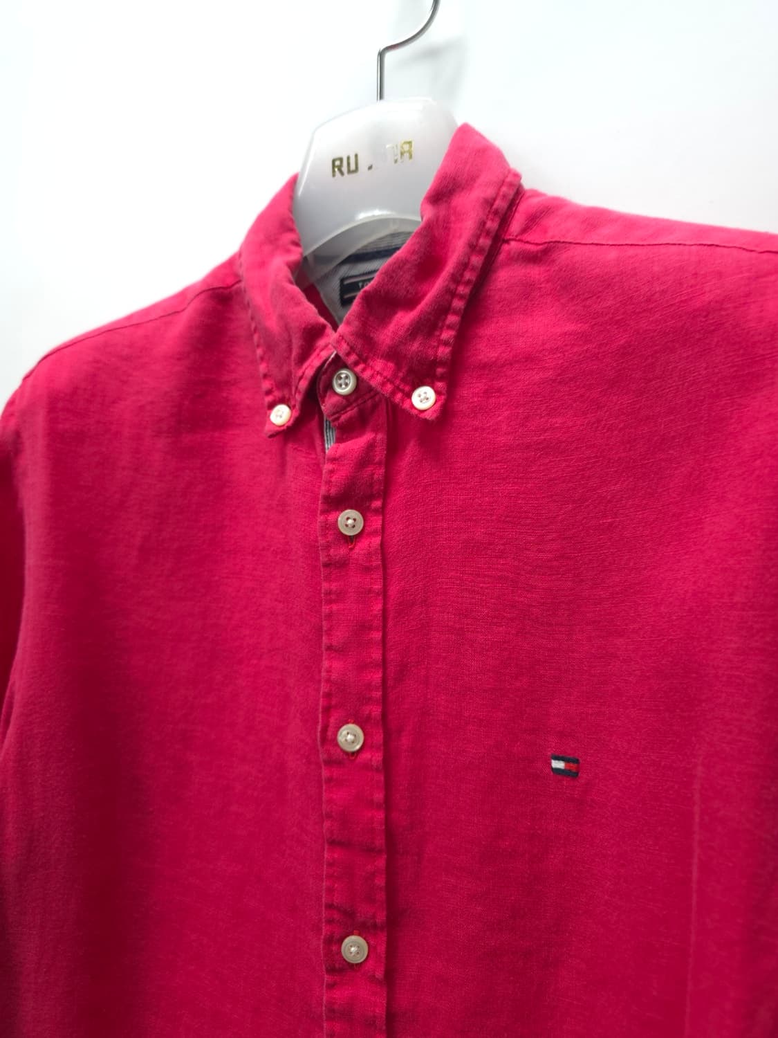 타미힐피거 프리미엄 린넨 셔츠 핫핑크 (~66반) 상품이미지3