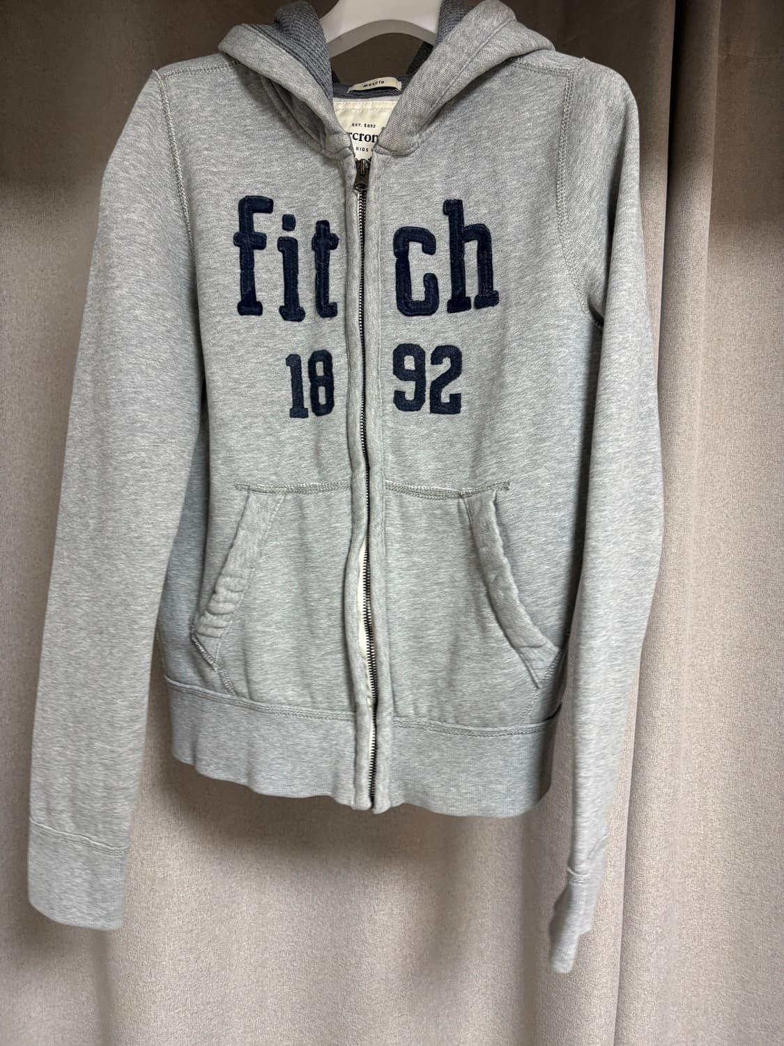 아베크롬비 그레이 후드집업 키즈 XL (여성 44-66) 상품이미지1