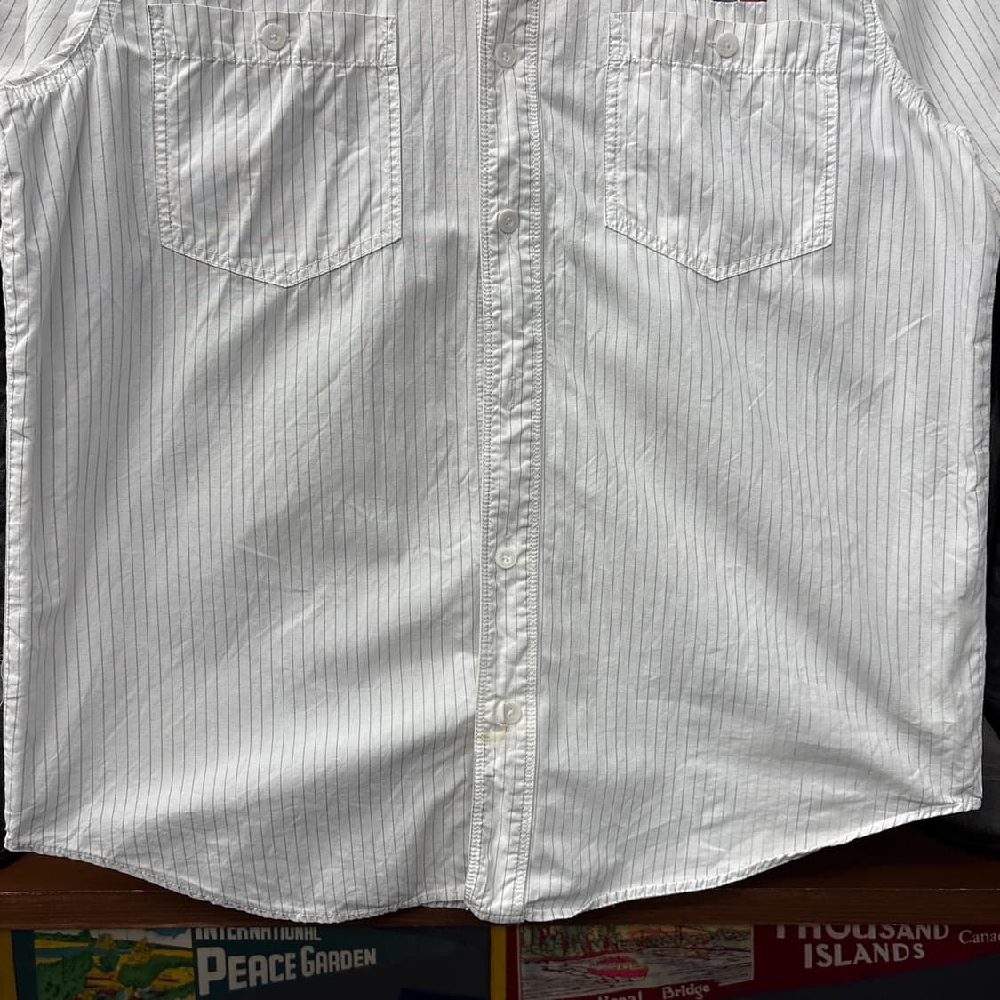 00s 할리데이비슨 레이싱 라인 핀스트라이프 퍼포먼스 셔츠 N1293 상품이미지4