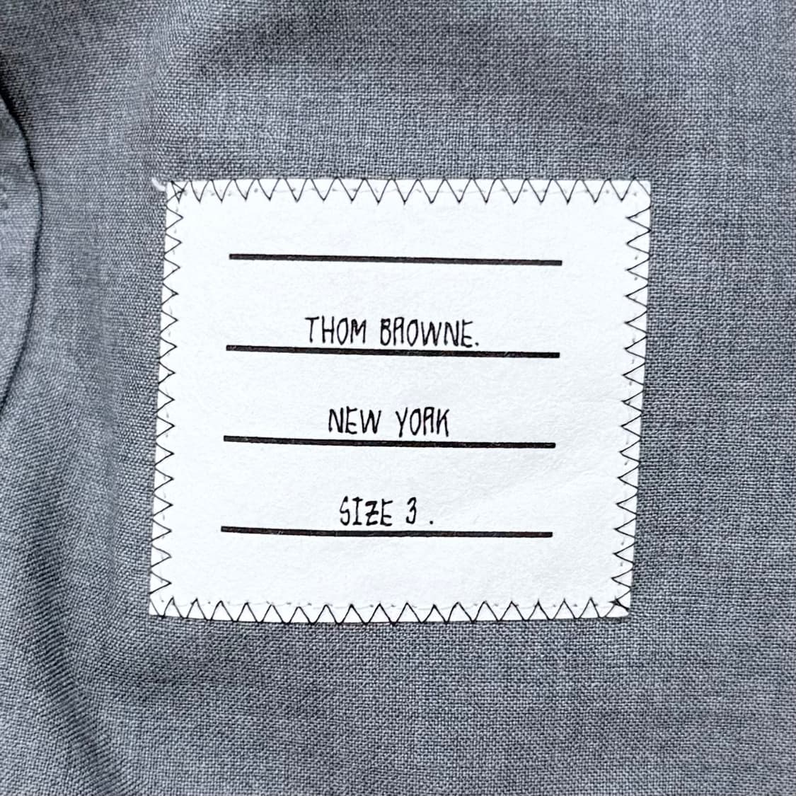 [S+급/3] 톰브라운 사선완장 플레인 위브 셔츠 자켓 그레이 상품이미지8