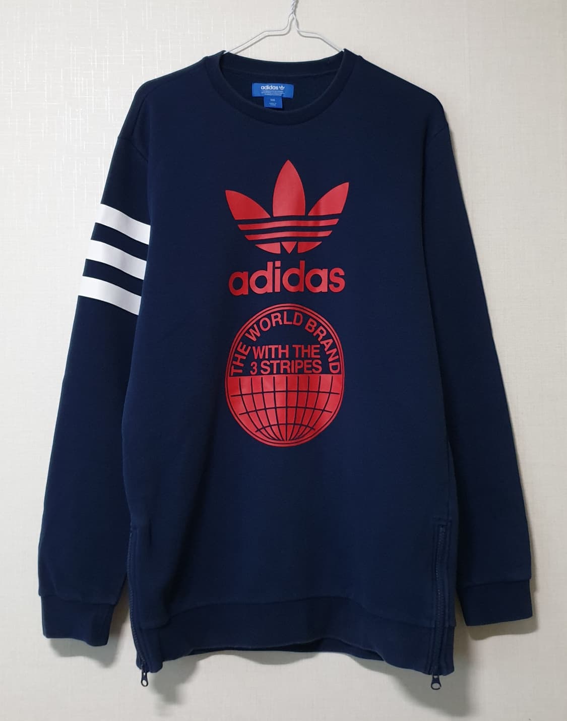 아디다스 기모 맨투맨 긴팔티 100사이즈 상품이미지1