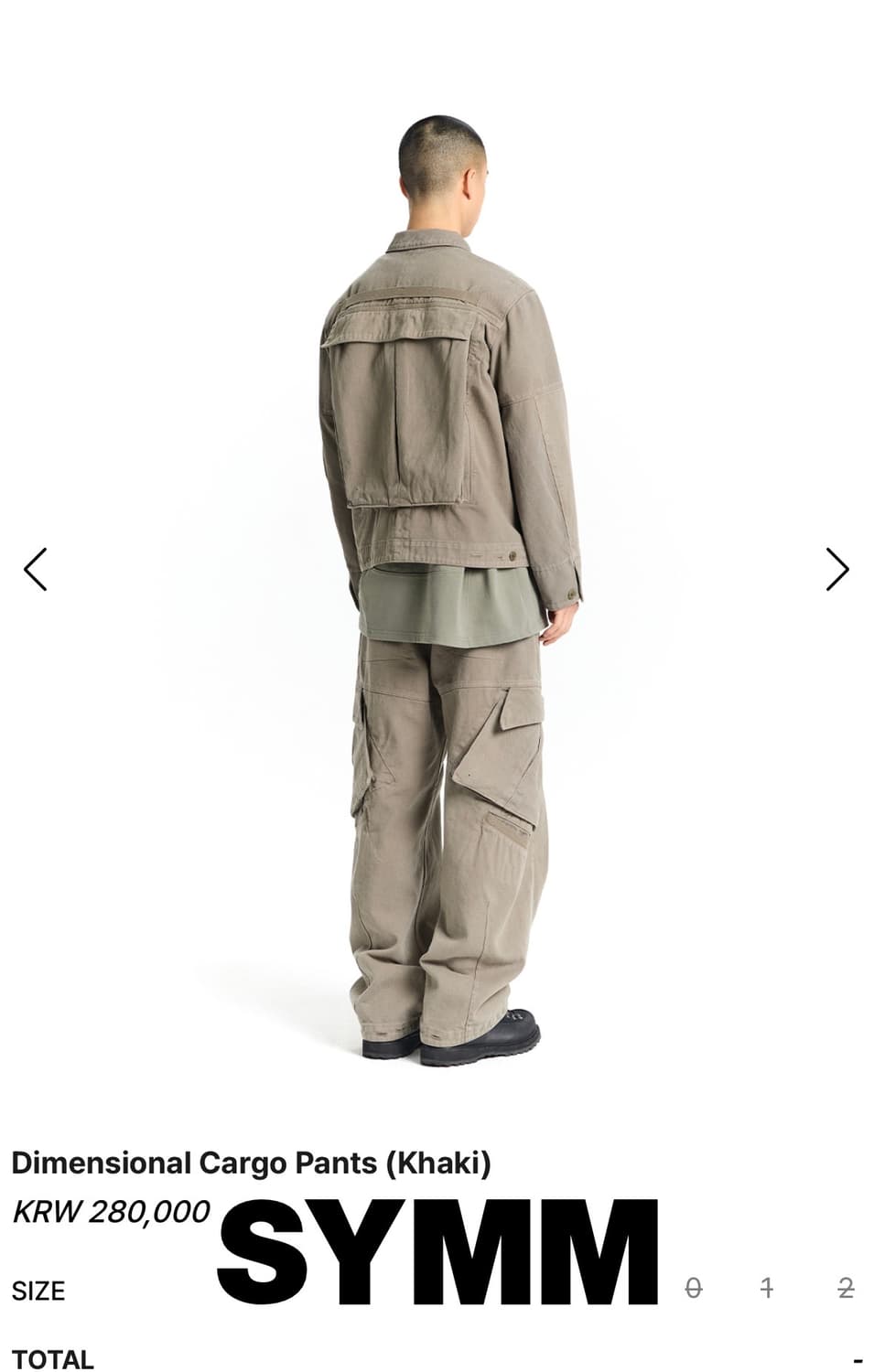 SYMM dimensional cargo pants(khaki) 상품이미지1