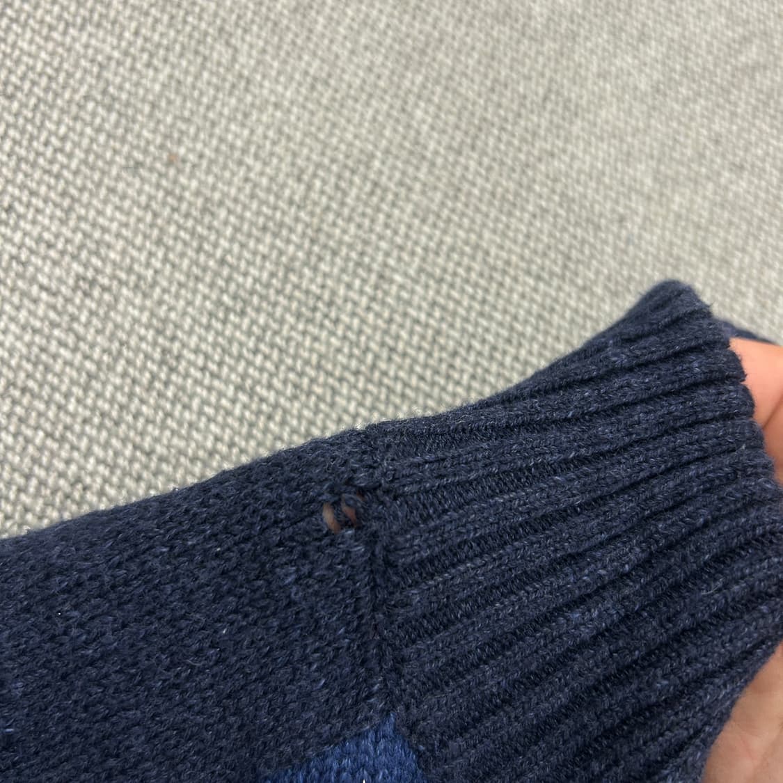 폴로 빅포니 코튼 니트집업(M(10-12)) 상품이미지5