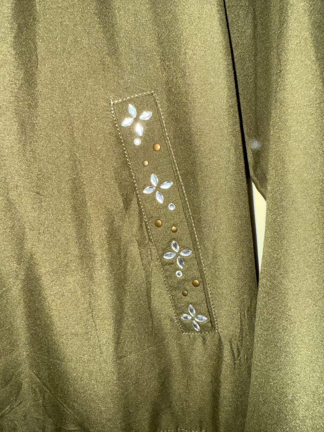 카키 큐빅 포인트 셔링 자켓 상품이미지5