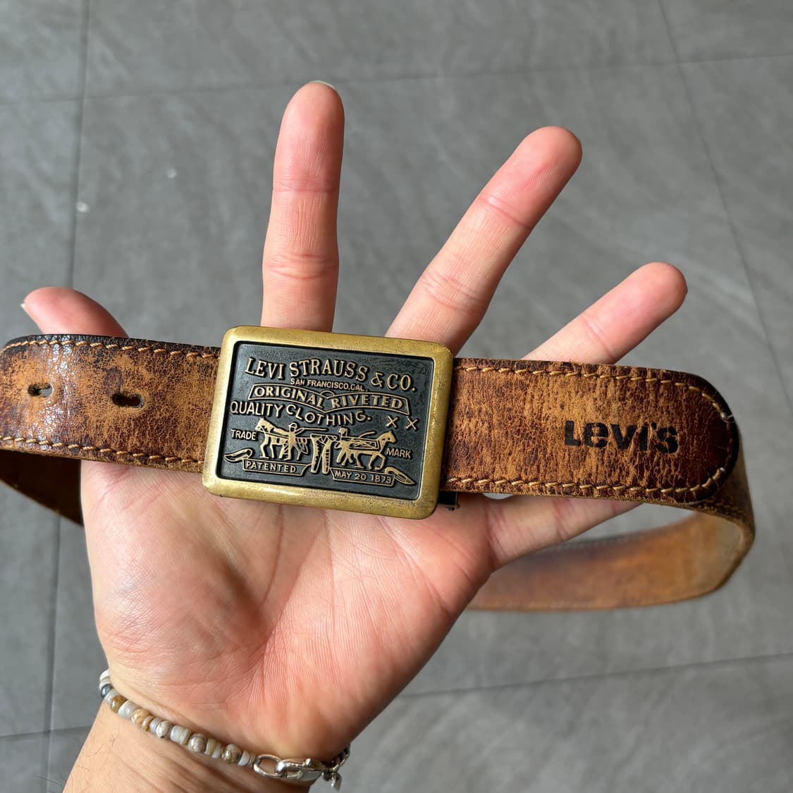 리바이스 웨스턴 버클 레더 벨트 상품이미지5