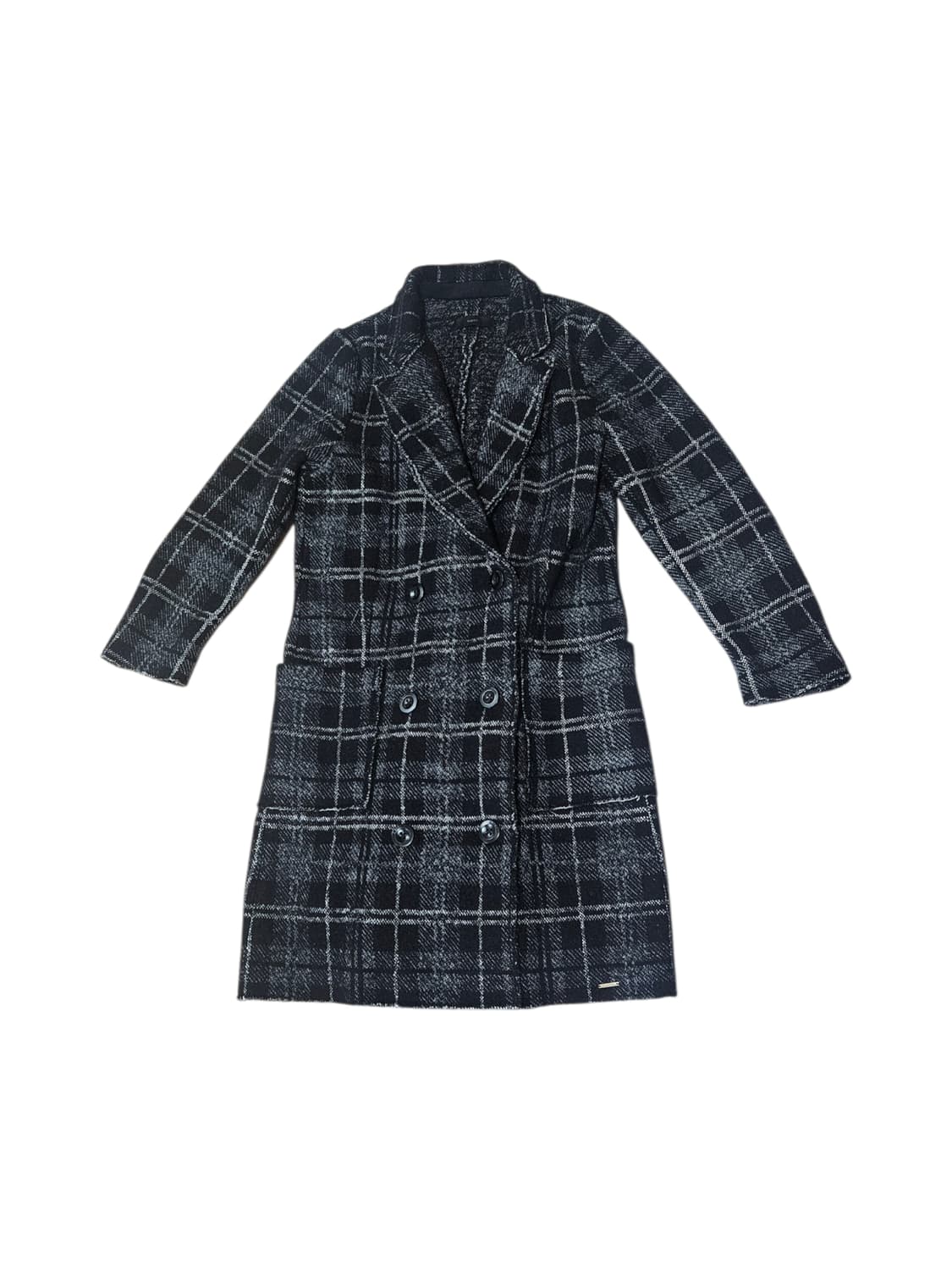 디젤 체크 더블 울코트 상품이미지1