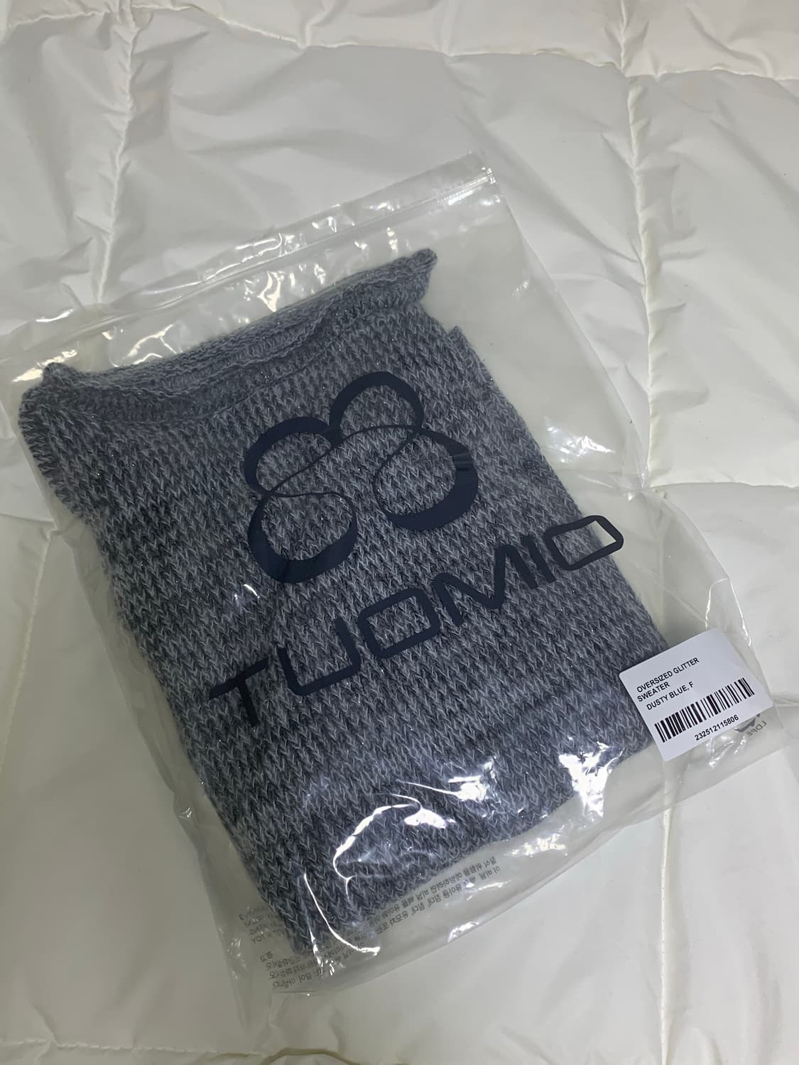 뚜오미오 오버사이즈 글리터 스웨터 더스티블루 상품이미지6