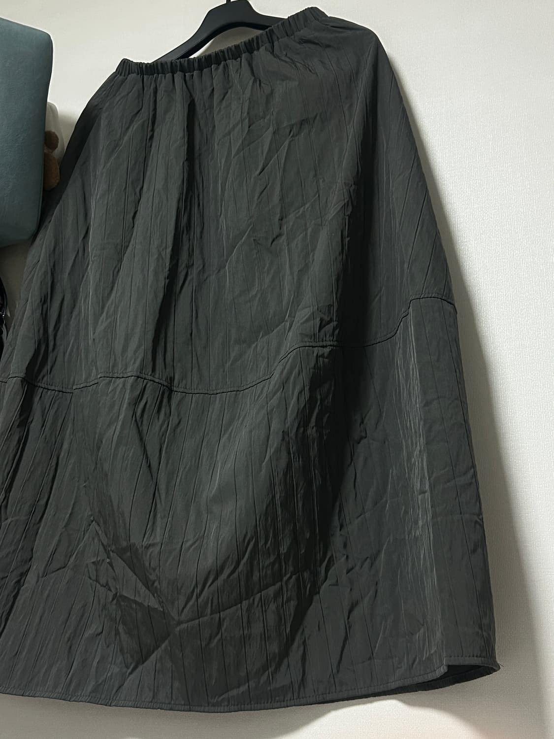 패딩 롱스커트, A라인 롱스커트, 겨울 스커트 상품이미지5